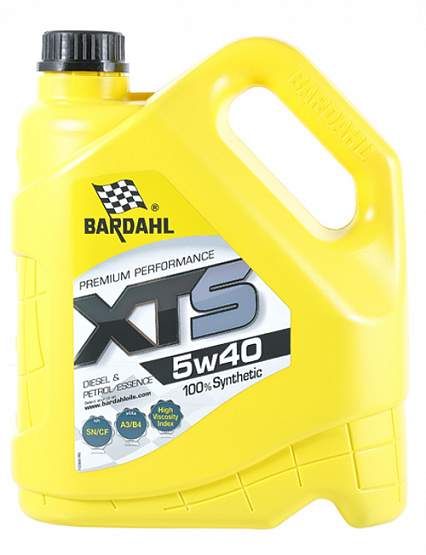 Bardahl XTS 5W-40 A3/B4 CF/SN 4л Синтетическое моторное масло  36892 