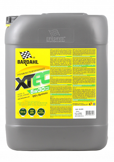 Bardahl XTEC 5w-30 C3 20л Синтетическое моторное масло 36308 