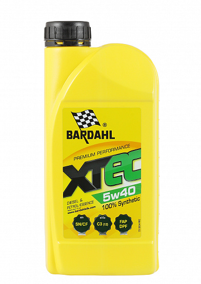 Bardahl XTEC 5w-40 C2/C3 CF/SN 1л Синтетическое моторное масло  36341