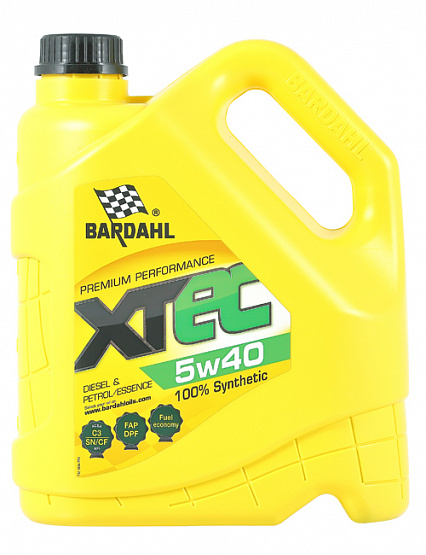 Bardahl XTEC 5w-40 C2/C3 CF/SN 4л Синтетическое моторное масло  36342 