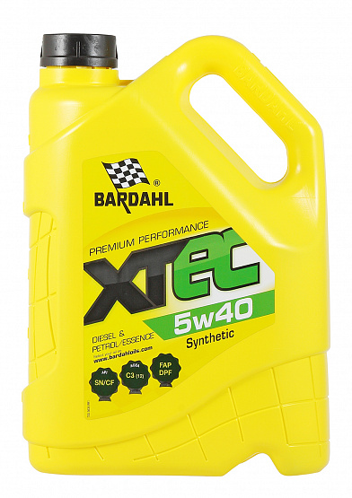 Bardahl XTEC 5w-40 C2/C3 CF/SN 5л Синтетическое моторное масло 36343