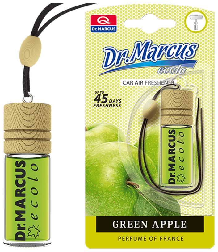 Dr. Marcus Ecolo Ароматизатор Green Apple Зеленое Яблоко стеклянный флакон с деревянной крышкой 4,5 мл 310 EAN: 5900950765736