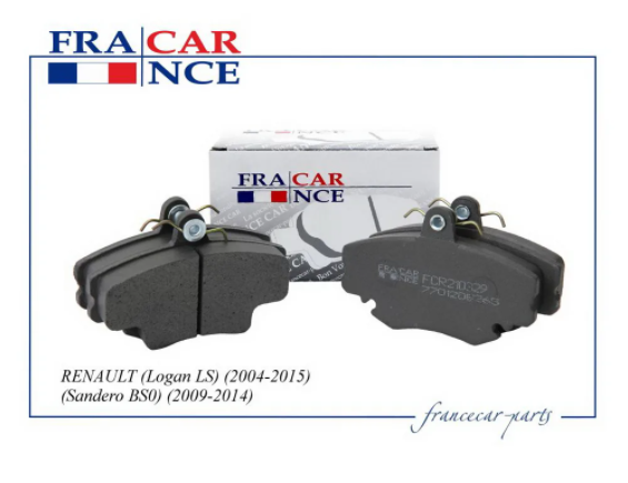 Francar FCR210329 Колодки тормозные дисковые Renault Logan I(Рено логан) OE: 7701208265 EAN: 3500635533494