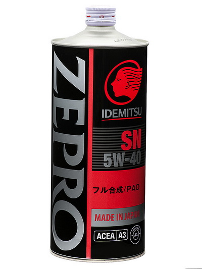 IDEMITSU ZEPRO RACING 5W-40 A3 SN 1л Синтетическое моторное масло 3585001 