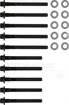 Комплект болтов ГБЦ Renault Clio, Twingo, Megane 1.2, 1.4 90-, Clio, Megane 1.6 95-97, 97-,Logan 1.4-1.6