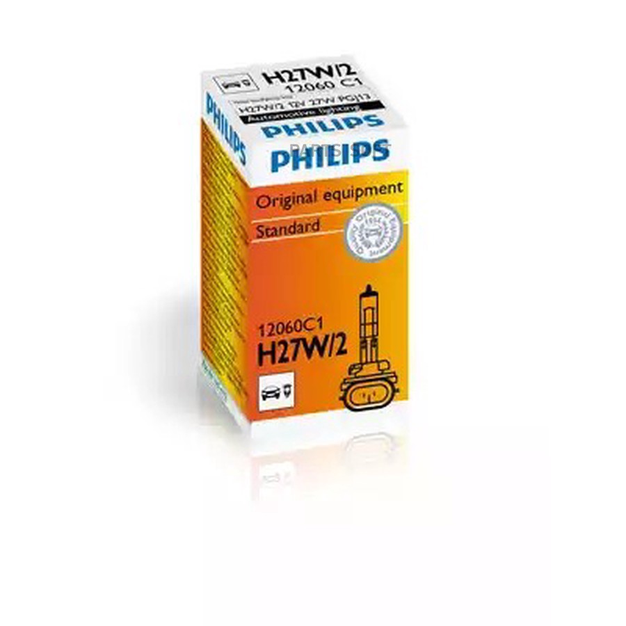 Лампа 12V H27W/2 27W PHILIPS Standard 1 шт. картон 12060C1