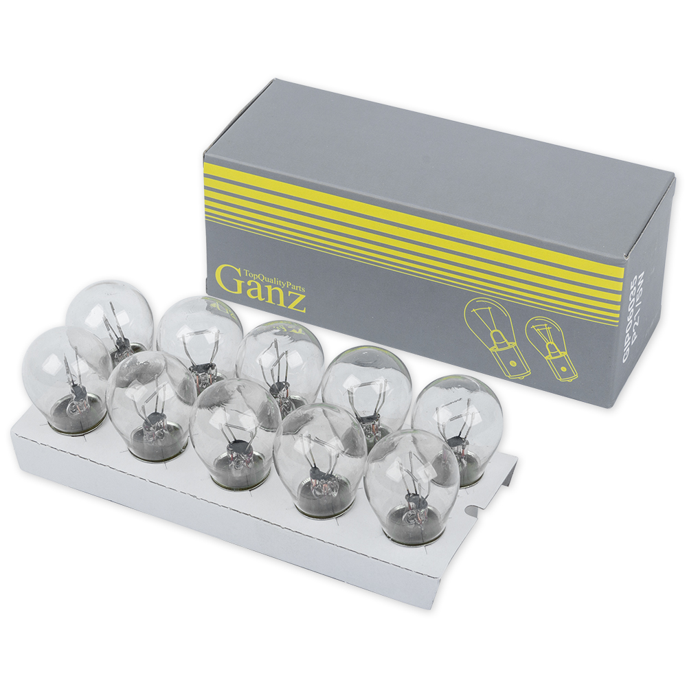 Лампа 12V P21/5W 21/5W BAY15d GANZ 1 шт. BOX (10 шт. цена за 1 шт.) GIP06035