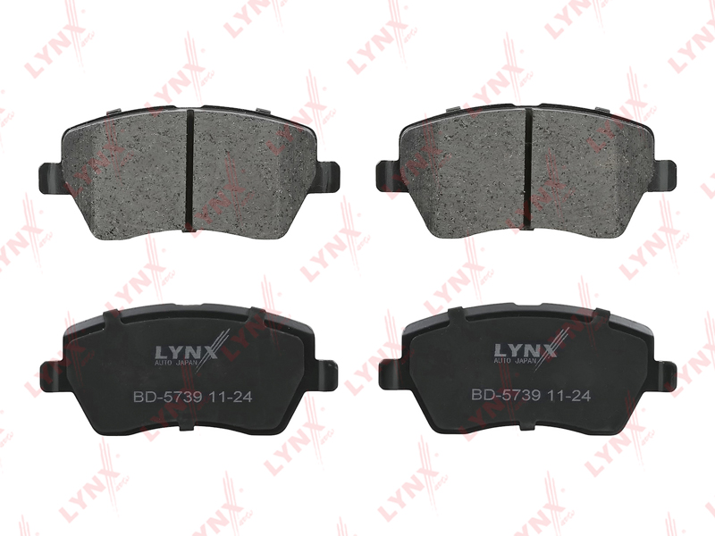 LYNXAUTO Колодки тормозные передние дисковые LADA LARGUS/VESTA/XRAY к-кт BD5739 OE:8450108101, 410608481R EAN:4905601032565