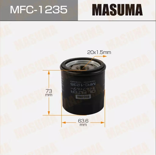 MASUMA Фильтр масляный MFC1235 OE:1520831000 EAN:4560116740109