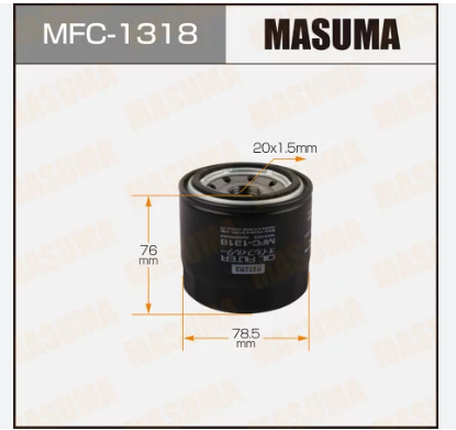 MASUMA Фильтр масляный MFC1318 OE:15400pr3405 EAN:4560116740130