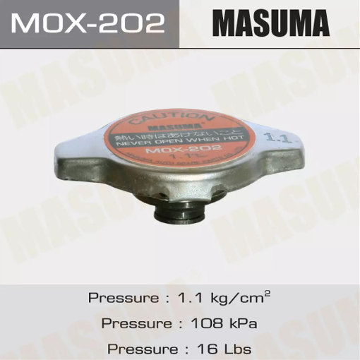 MASUMA Крышка радиатора 1.1 kg/cm2 MOX202 OEM:1640162100 EAN:4560116750023