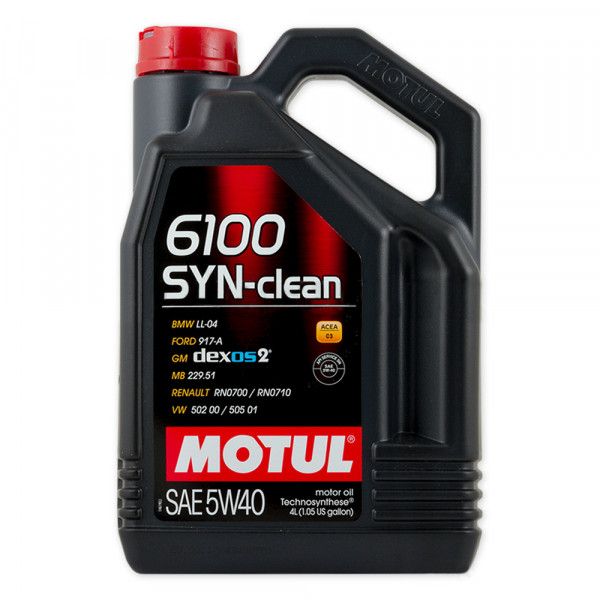 MOTUL 6100 SYN-CLEAN 5W-40 C3 SN 4л Синтетическое моторное масло 107942 