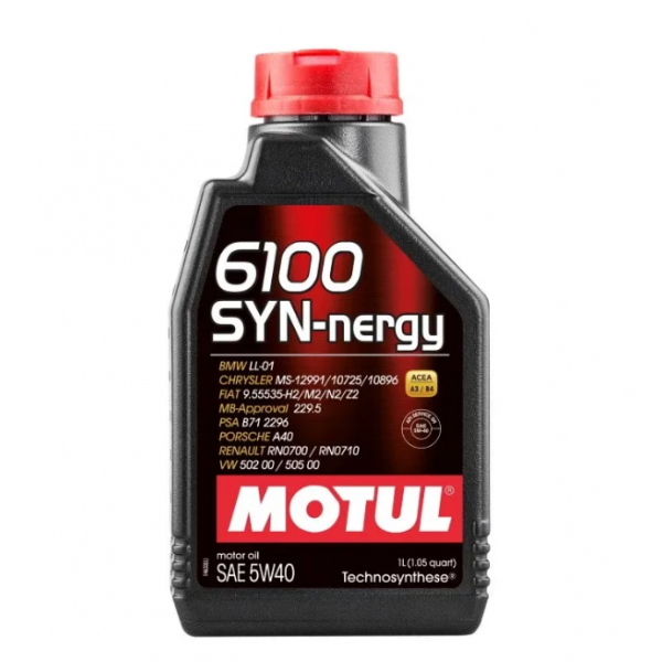 Motul 6100 SYN-NERGY 5W-40 A3/B4 SN 1л Синтетическое моторное масло 107975 