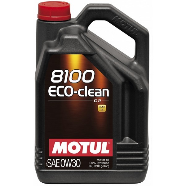 MOTUL 8100 ECO-CLEAN 0W-30 C2 SN 5л Синтетическое моторное масло 102889