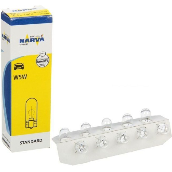 Narva Лампа накаливания W5W (W2,1x9,5d) 12V 5W Standard 171773000 EAN: 4013790235053