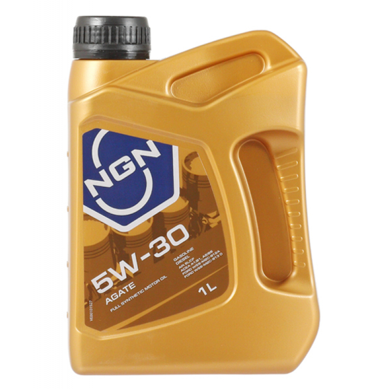 NGN AGATE 5W-30  CF/SN/SL A5/B5 1л Специальное полностью синтетическое высококачественное всесезонное энергосберегающее моторное масло