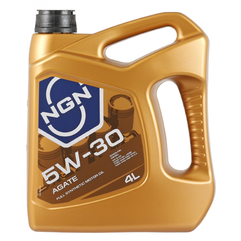 NGN AGATE 5W-30 SN/SL/CF A5/B5 4л Специальное полностью синтетическое высококачественное всесезонное энергосберегающее моторное масло