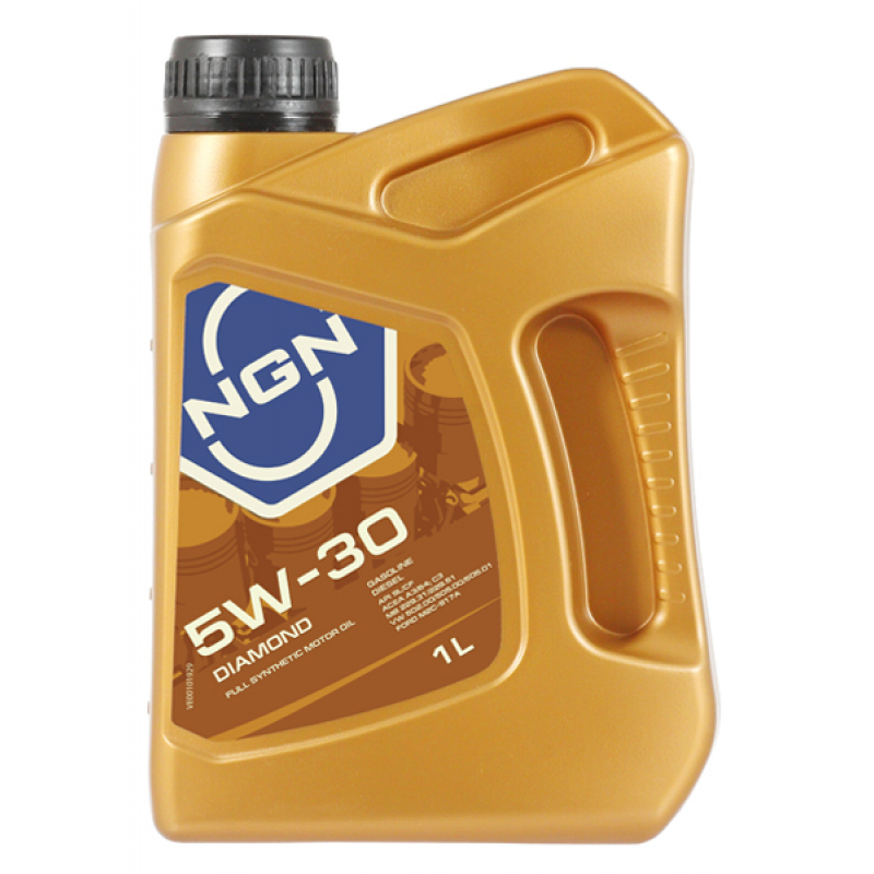 NGN DIAMOND 5W-30 SL/CF A3/B4/C3 1л Полностью синтетическое моторное масло для бензиновых и дизельных двигателей легковых автомобилях и небольших грузовиков