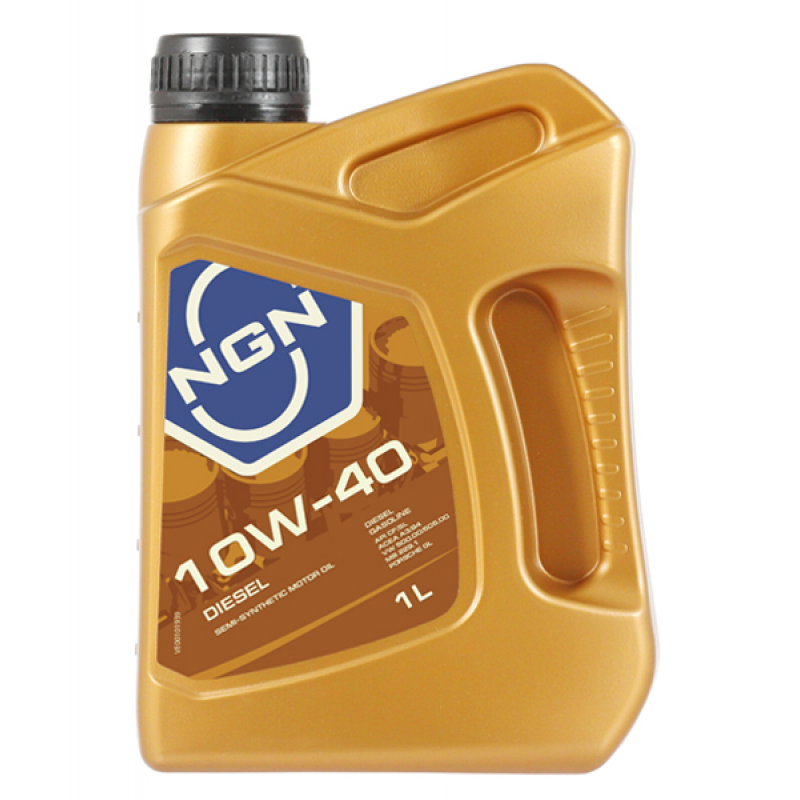 NGN DIESEL 10W-40 SL/CF A3/B4 1л Универсальное всесезонное полусинтетическое моторное масло