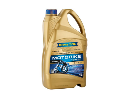 RAVENOL MOTOBIKE 4-T ESTER 10W-60 SM 4л Синтетическое моторное масло 4014835730991 