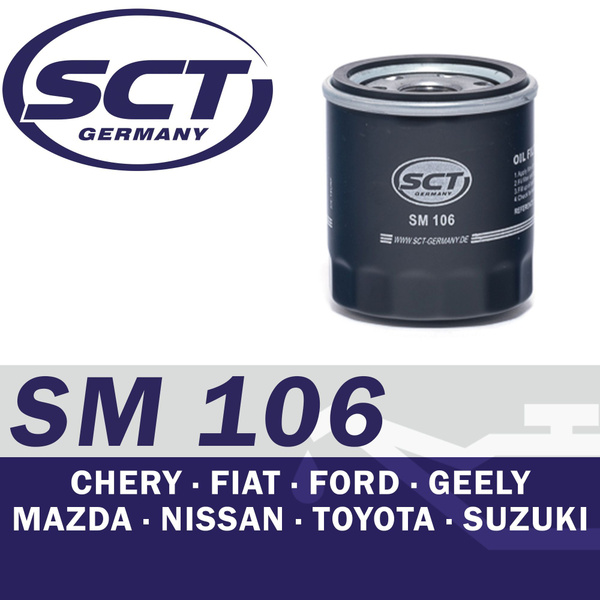 SCT Фильтр масляный SM106 OE:1511540380 EAN:4036021010601