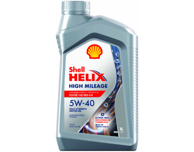 SHELL HELIX HIGH-MILEAGE 5W-40 SN, A3/B4 1л Синтетическое моторное масло 550050426