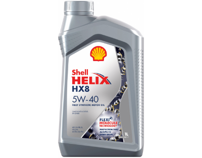 Shell Helix HX8 Synthetic 5W-40 A3/B3/B4 SN/SN-Plus 1л Синтетическое моторное масло 550051580 