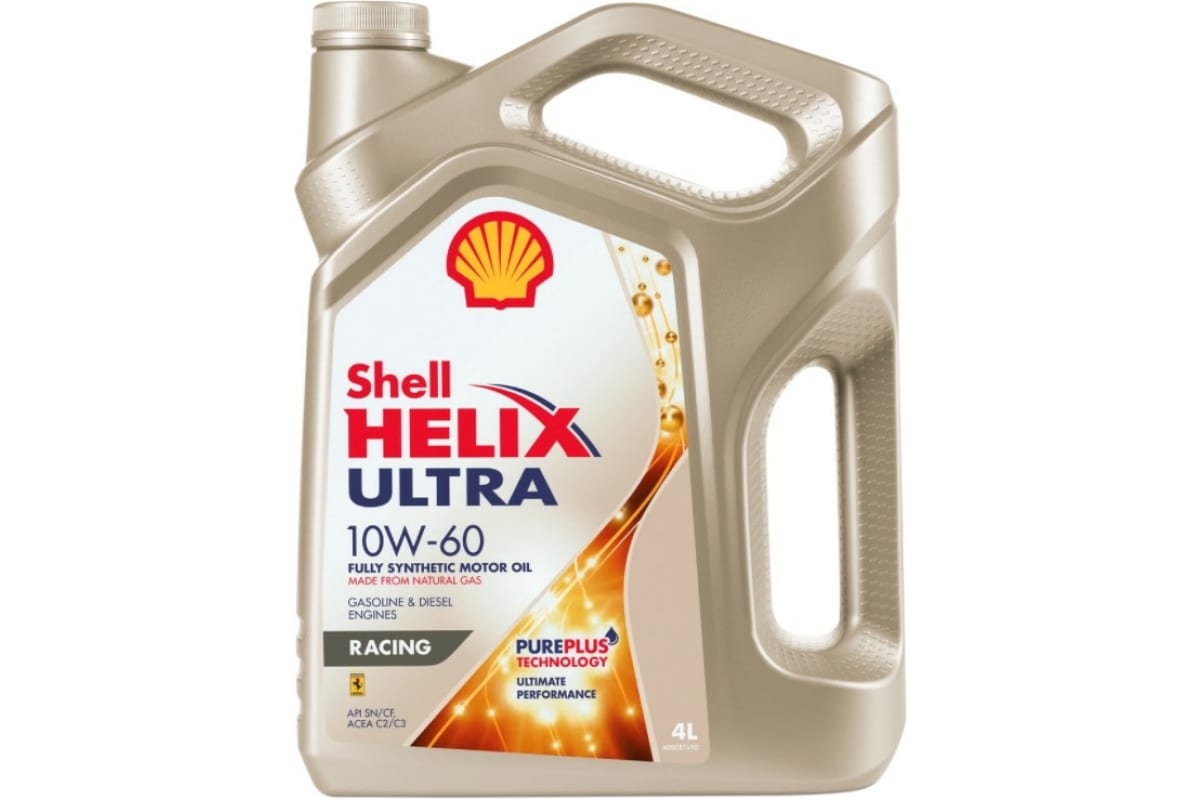 SHELL Helix Ultra Racing 10W-60 A3/B3/B4 SN/CF 4л Синтетическое моторное масло 550046412 