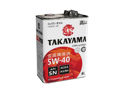 TAKAYAMA 5W-40 A3/B4 SN/CF 4л Синтетическое моторное масло 605045