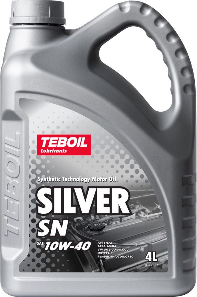 TEBOIL Silver SN 10W-40 A3/B4 SN/CF Полусинтетическое  моторное масло 4л  3452412