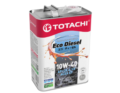 TOTACHI ECO DIESEL 10W-40  E9 CK-4/CJ-4/SN 4л Полусинтетическое моторное масло E1304 