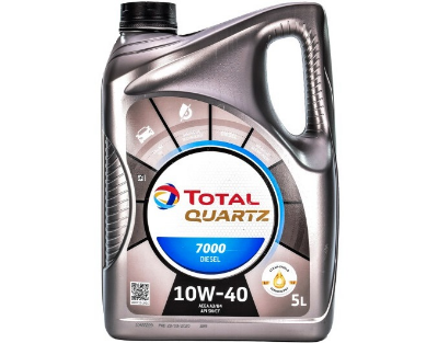 TOTAL QUARTZ 7000 DIESEL 10W-40 A3/B4 CF/SN 5л Синтетическое моторное масло 216681 